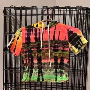 Colorful hoodie crop top size S
